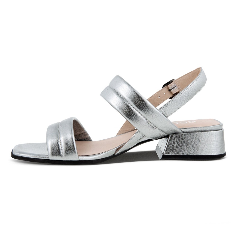 ECCO Womens Sandals Silver - Elevate Squared - SPU-162587